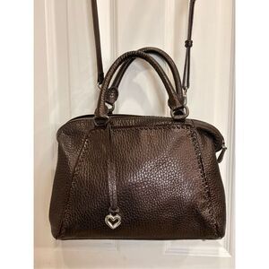 BRIGHTON  - "Josephine" Pebbled Leather Satchel/Crossbody in Bronze. Like New!🤎